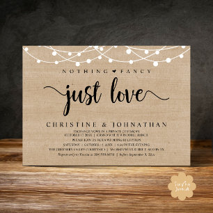 Convite Nada de Luxo, Apenas Amor, Recepção de Casamento R
