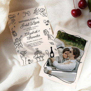 Convite Nada de Luxo, Só Amor Casamento Excêntrico e Capri