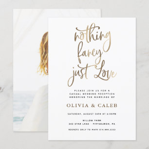 Convite Nada de Luxo, Só Amor Recepção de Casamento