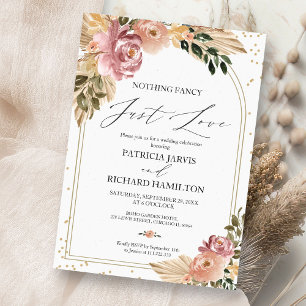 Convite Nada de Luxo, Somente Amor Casamento Íntimo