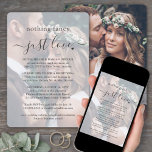 Convite Nada de Rico 2 Foto Sobreposição Simples Casamento<br><div class="desc">Convide a família e os amigos para uma recepção elegante de casamento com este na moda moderno "nada de rico apenas amar" 2 convite para a apresentação de fotos. Toda a redação é simples de personalizar para qualquer comemoração apenas de recepção, incluindo uma festa de elopemento poste, cerimônia de renovação...</div>