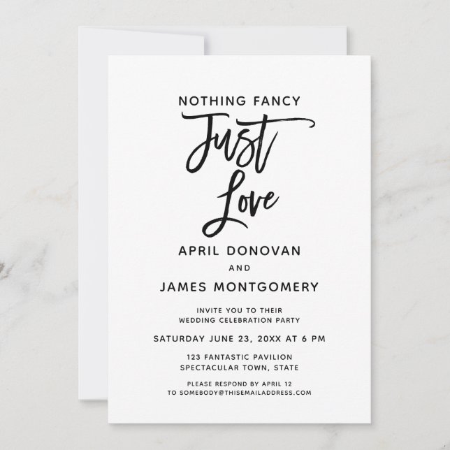 Convite Nada De Rico Adora A Tipografia De Pincel (Frente)