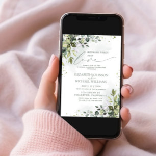 Convite Nada De Rico Adora O Casamento Verde Eucalyptus