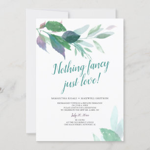Convite Nada De Rico Apenas Adora Casamento De Elopement