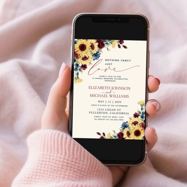 Convite Nada De Rico Apenas Adoraria Girassol Azul (Criador carregado)