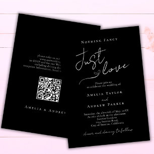 Convite Nada de Rico apenas ama o casamento do código QR l