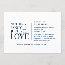 Convite Nada de Rico, apenas amor, azul Navu, emulação