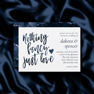 Convite Nada De Rico Apenas Amor | Casamento Azul-Marinho