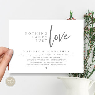 Convite Nada de Rico, apenas amor Janto de elogios de casa