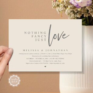 Convite Nada de Rico, apenas amor Janto de elogios de casa