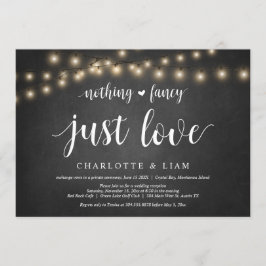 Convite Nada de Rico, apenas amor, luz de cordas, empejo