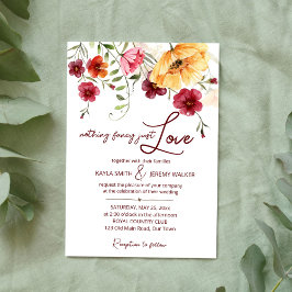 Convite Nada de rico só ama flores silvestres burgosas