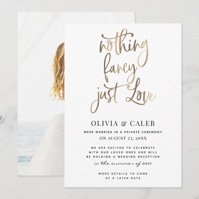 Convite Nada de Rico só ama salvar a data de recepção (Frente/Verso)