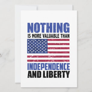 Convite Nada é mais valioso do que a Independência e a lib