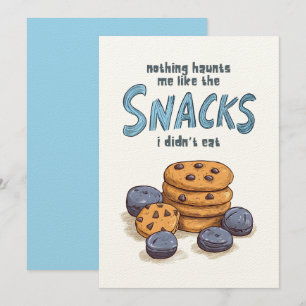 Convite Nada me assombra como os Snacks que eu não comi!