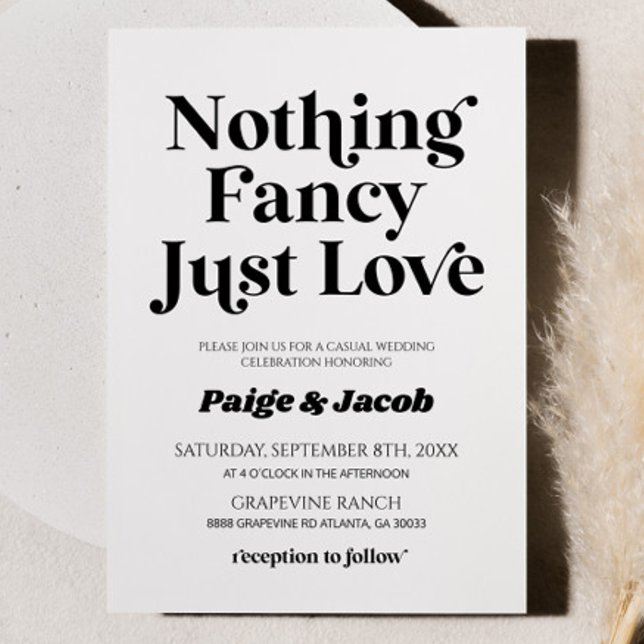 Convite Nada Rico Adora Casamento Casual Retroativo (Criador carregado)