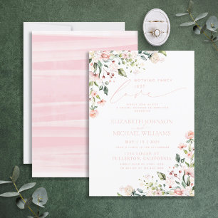 Convite Nada Rico Adora Casamento Rosa Esmagador