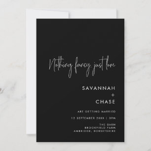 Convite Nada Rico Apenas Ama Casamento Minimalista