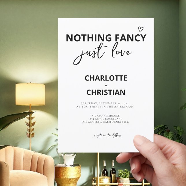 Convite Nada Rico Apenas Ama Casamento Minimalista (Nothing Fancy Just Love Minimalist Wedding Invitation
from Ricaso. A fun modern wedding invite)