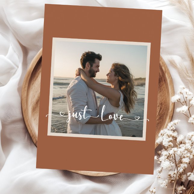 Convite Nada sofisticado Apenas amor Bege deserto casament (Criador carregado)