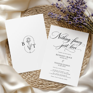 Convite Nada sofisticado, apenas amor. Casamento elegante