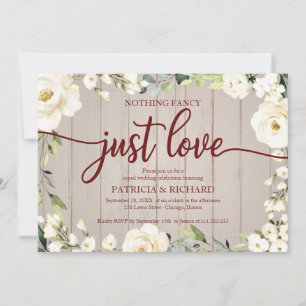 Convite Nada sofisticado, apenas amor, casamento, floral b