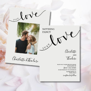 Convite Nada sofisticado, apenas amor, casamento, letra, s
