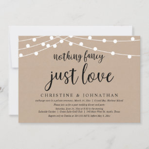 Convite Nada sofisticado, apenas amor, Casamento Rústico S