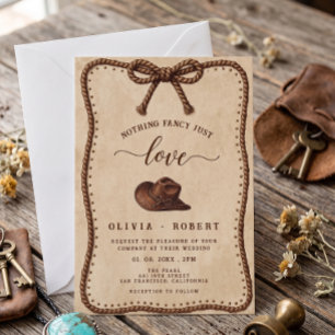 Convite Nada sofisticado, apenas amor Casamento Western Co