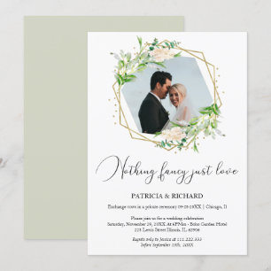 Convite Nada sofisticado, apenas amor. Celebração de casam