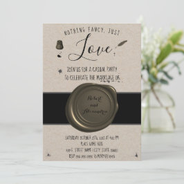 Convite Nada sofisticado, apenas amor Elopement Caneta e T