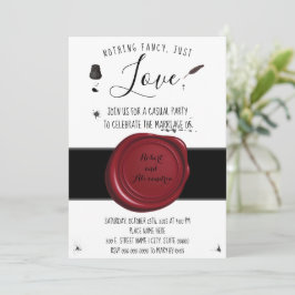 Convite Nada sofisticado, apenas amor Elopement Caneta e T