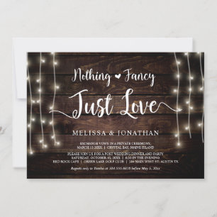 Convite Nada sofisticado, apenas amor, Elopement de Luzes