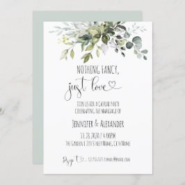 Convite Nada sofisticado, apenas recepção de casamento com