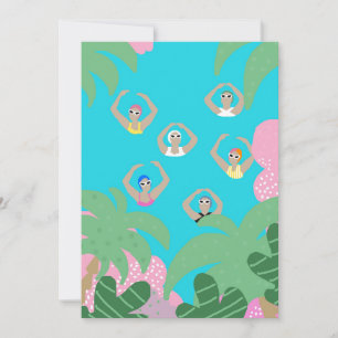 Convite Nadadores Artísticos   Ilustração da natação artís