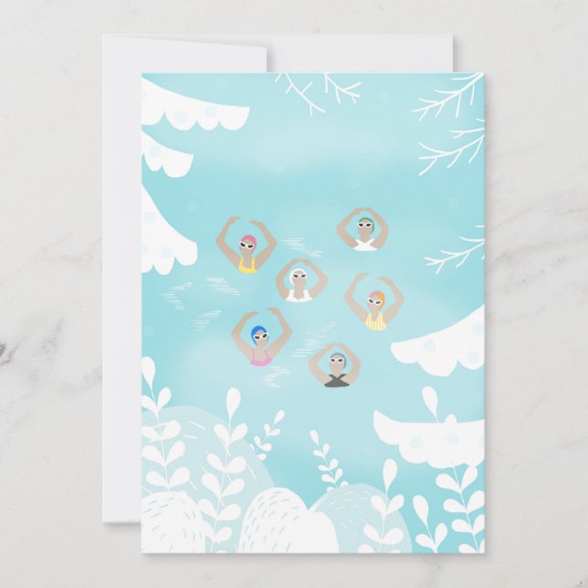 Convite Nadadores Artísticos | Natação artística Arte de i (Frente)