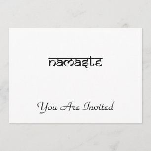Convite Namaste Design no estilo sânscrito