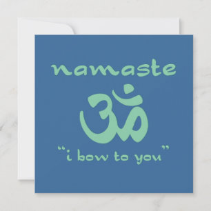 Convite Namaste - Eu arco a você (em verde)