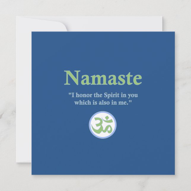 Convite Namaste significado com símbolo Om (Frente)
