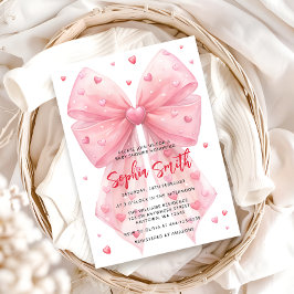 Convite Namorados Arco cor-de-rosa Chá de fraldas