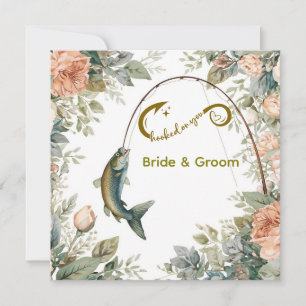 Convite Namorados da pesca Casamento Aquarela