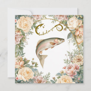 Convite Namorados da pesca Casamento Aquarela