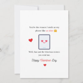 Convite Namorados engraçado sorrindo como uma placa Idiota