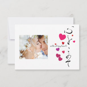 Convite Namorados feitos sob encomenda: Com todo o meu