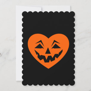 Convite namorados gótico laranja-halloween assustador