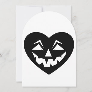 Convite namorados gótico preto de halloween