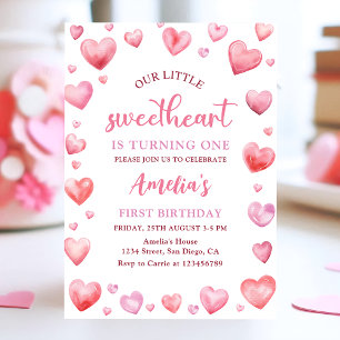 Convite Namorados Little Swetheart primeiro aniversario