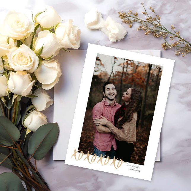 Convite Namorados Russo XOXO Hugs & Kisses (Criador carregado)