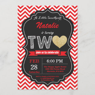 Convite Namorados segundo Segundo Aniversário Querido