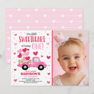 Convite Namorados Swetheart primeiro aniversario Red Truck